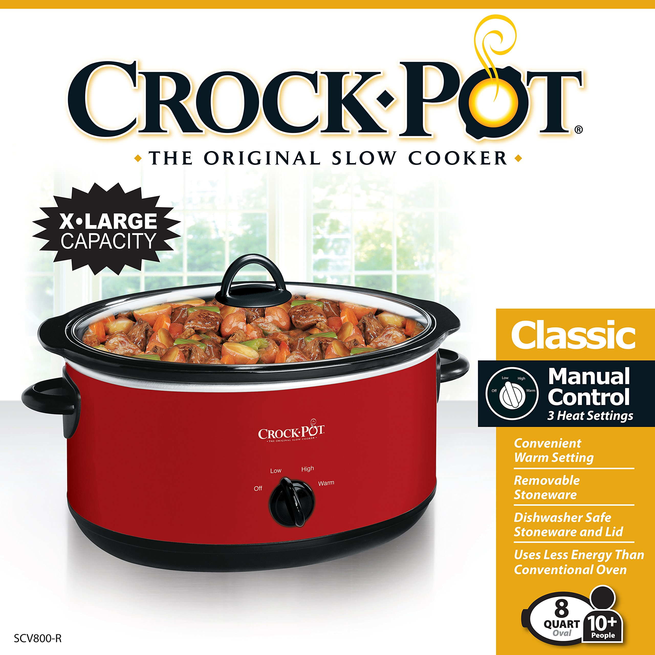 スロークッカー Crock-Pot クロックポット Amazon | Crock-pot Express Crock スロークッカー 8クォート レッド